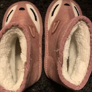 The Children Place Girls Pink Faux Suede Boots size 6.